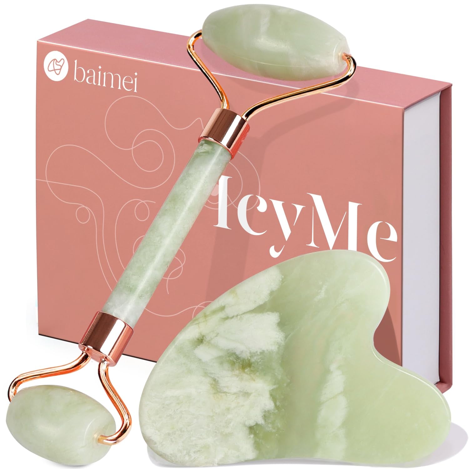 Jade Face Roller & Gua Sha Set