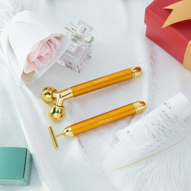 Golden 3D Facial Roller Set